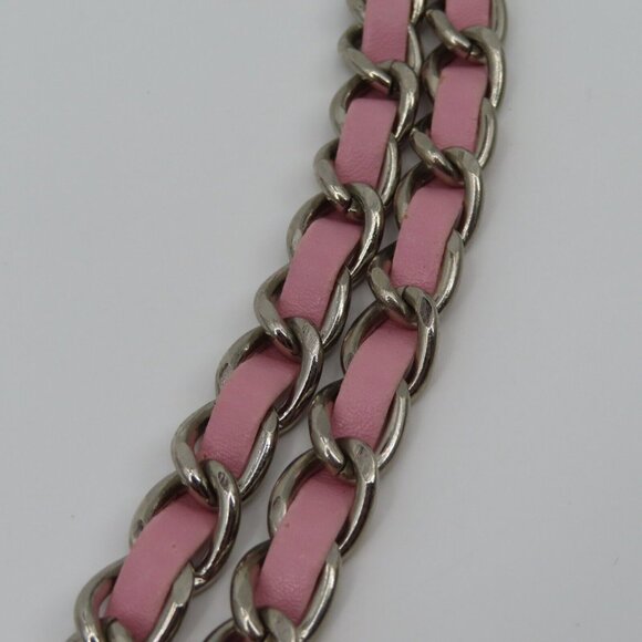 Y2K Womens One Size OSFM Silver Tone Metal Rhinestone Heart Chain Waist Belt